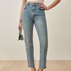 Reformation Liza Ultra High Rise Straight Jeans